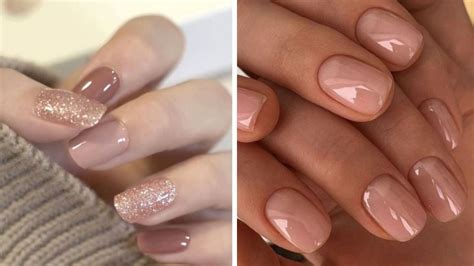 color nudé en uñas|5 diseños de uñas cortas nude que estarán de moda en Navidad。